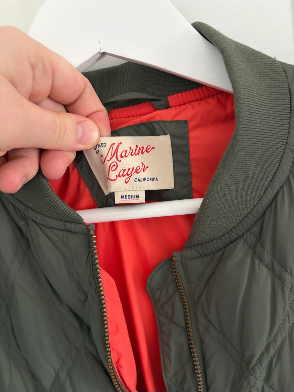 Marine Layer • Green Padded Marina Bomber Jacket (Size M) - Picture 2 of 8